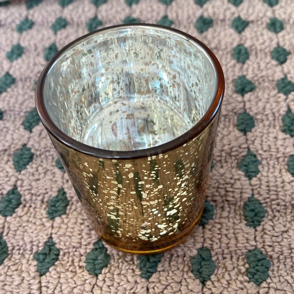 6 Gold mercury glass tea Candle Holders - Picture 8 of 8